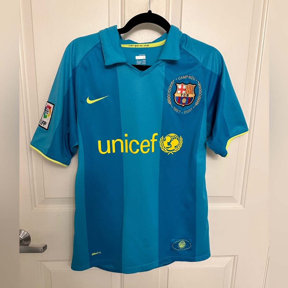 2007 Blue Barcelona Eto’o Nike Jersey - Small